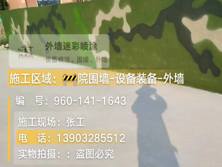 襄阳 迷彩漆喷涂价格（按平方米计费）